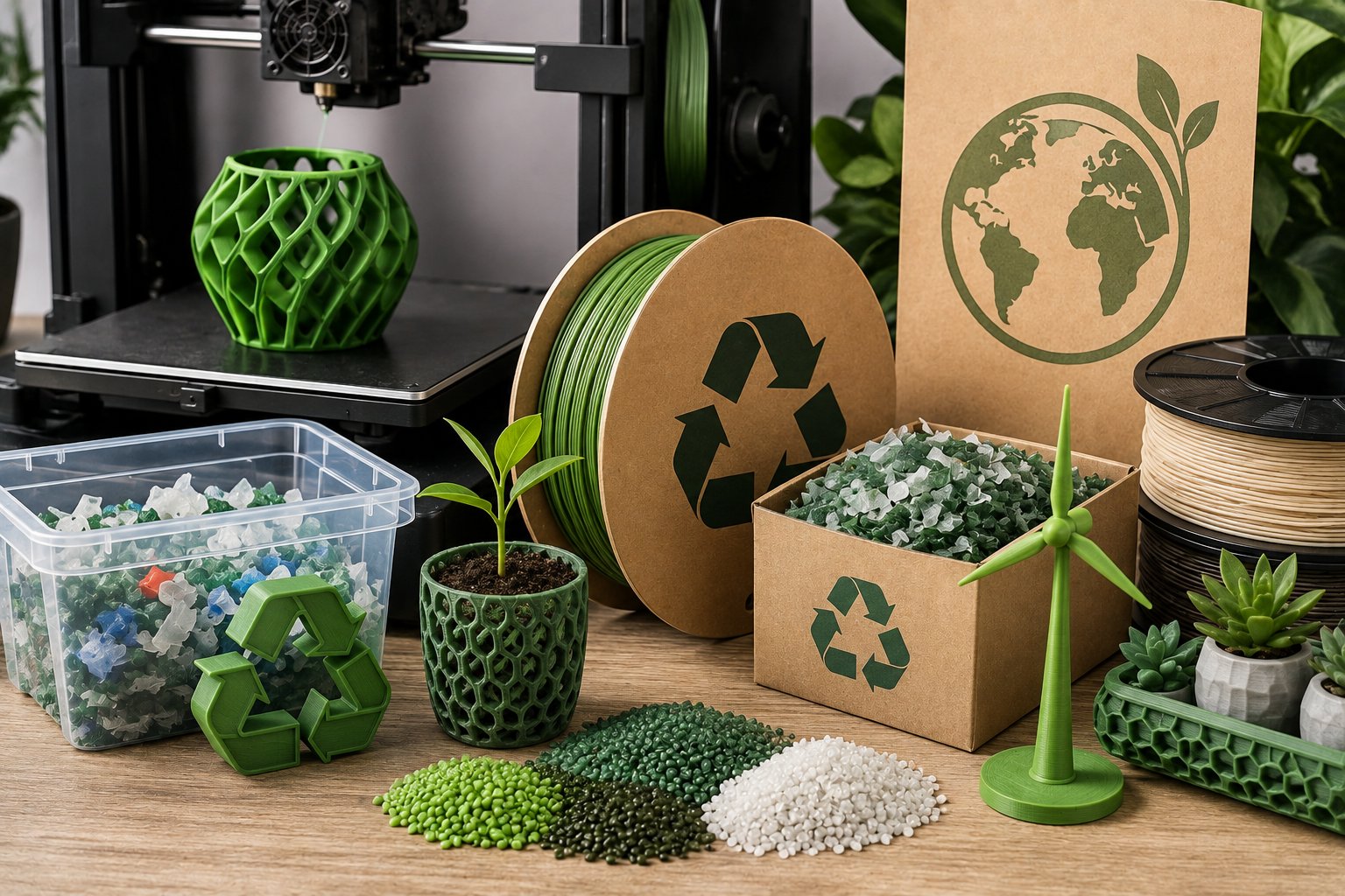 Materiales sostenibles y reciclables para impresión 3D